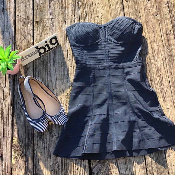 Navy Bandage Dress - Picture 1 of 5